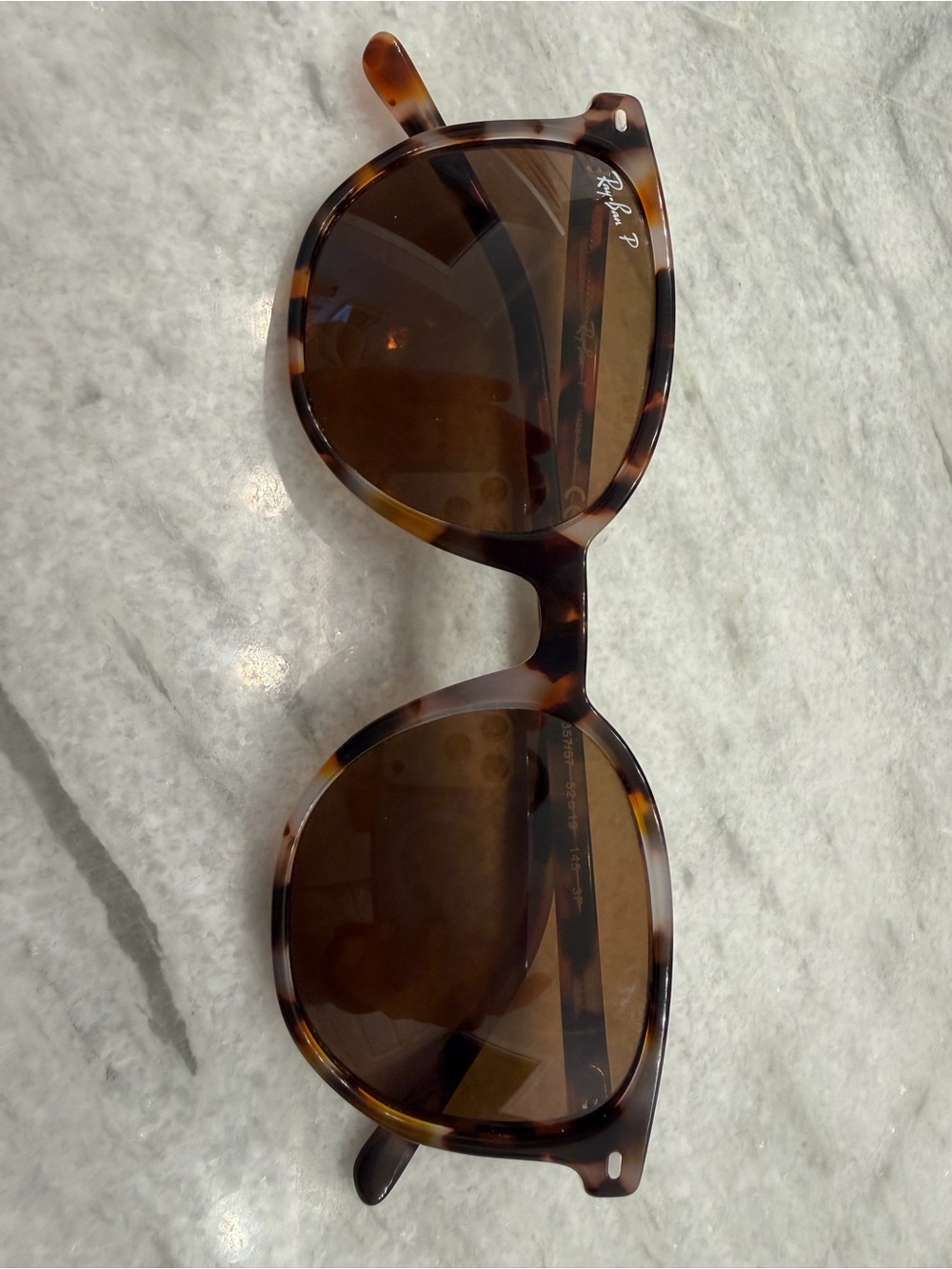 Ray-Ban Tortoise Shell Sunglasses with Brown Case